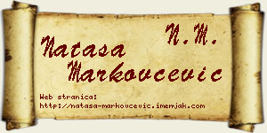 Nataša Markovčević vizit kartica